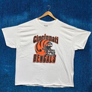 Cincinnati Bengals White Football T-Shirt Size XXL